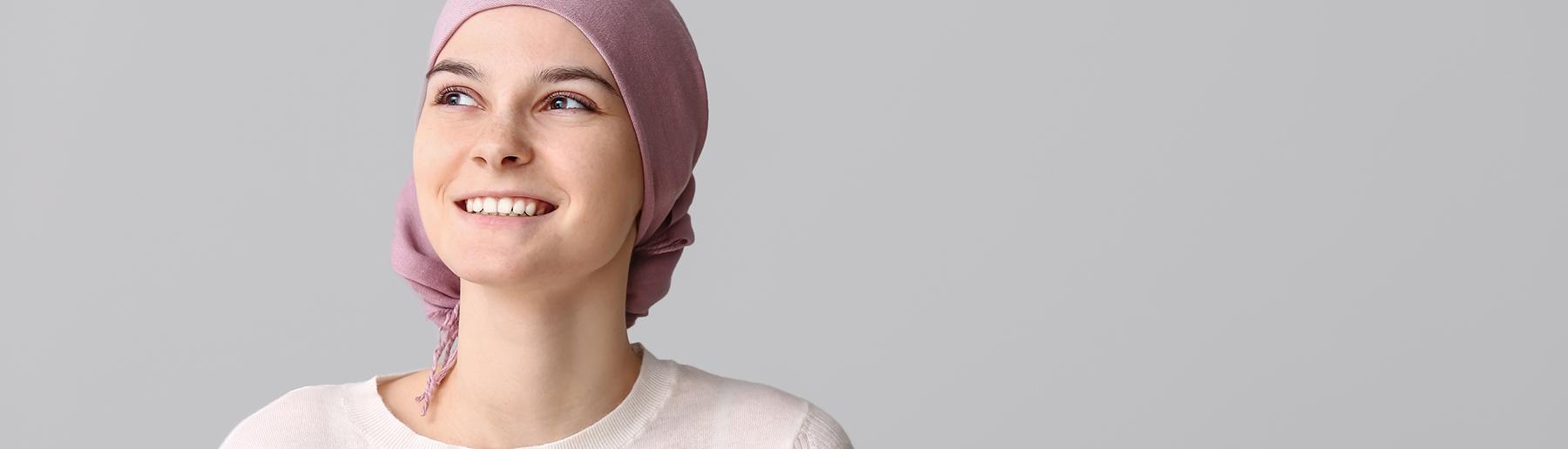 woman wearing scarf on head