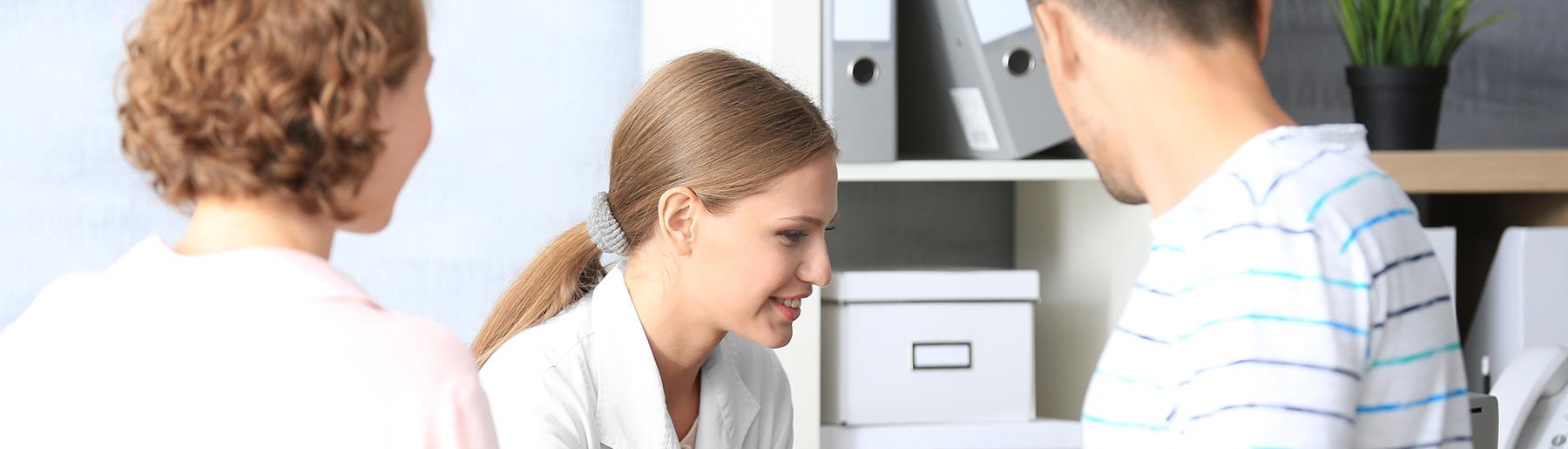 man at an hospital desk